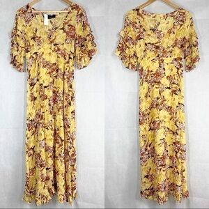 byTiMO Georgette Floral Ruffle Midi dress